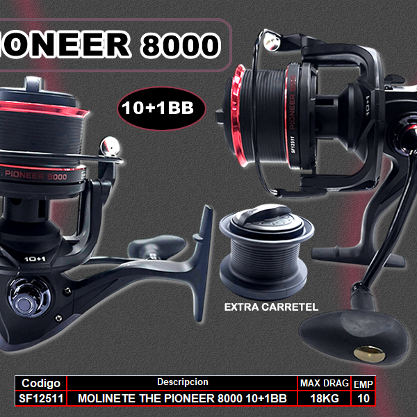 MOLINETE PIONEER 8000 10+1BB ALUMINIO